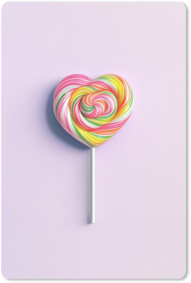 Muismat 18x27 cm - Mousepad Hart - Lolly - Snoep - Muismatten