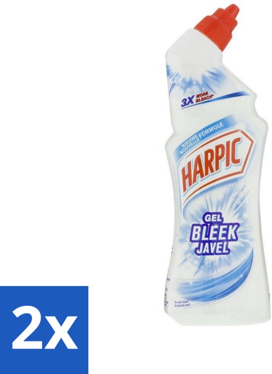 Harpic - Toiletreiniger - Gel - Met 3x Meer Bleek - 750 ml - Voordeelverpakking - 2 stuks