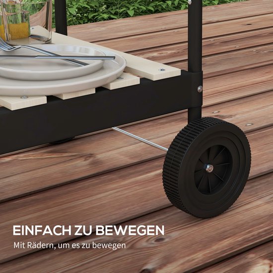 Premie Houtskool barbecue - Grilloppervlak 53x34cm - BBQ voor kamperen, buiten, tuin - Zwart van Merkloos — afbeelding 2