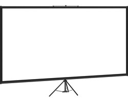 Projectiescherm met Statief - 110 inch/279,4 cm - 16:9 - HD 4K Beamer Scherm - Hoogte Verstelbaar Draagbaar Projector Scherm