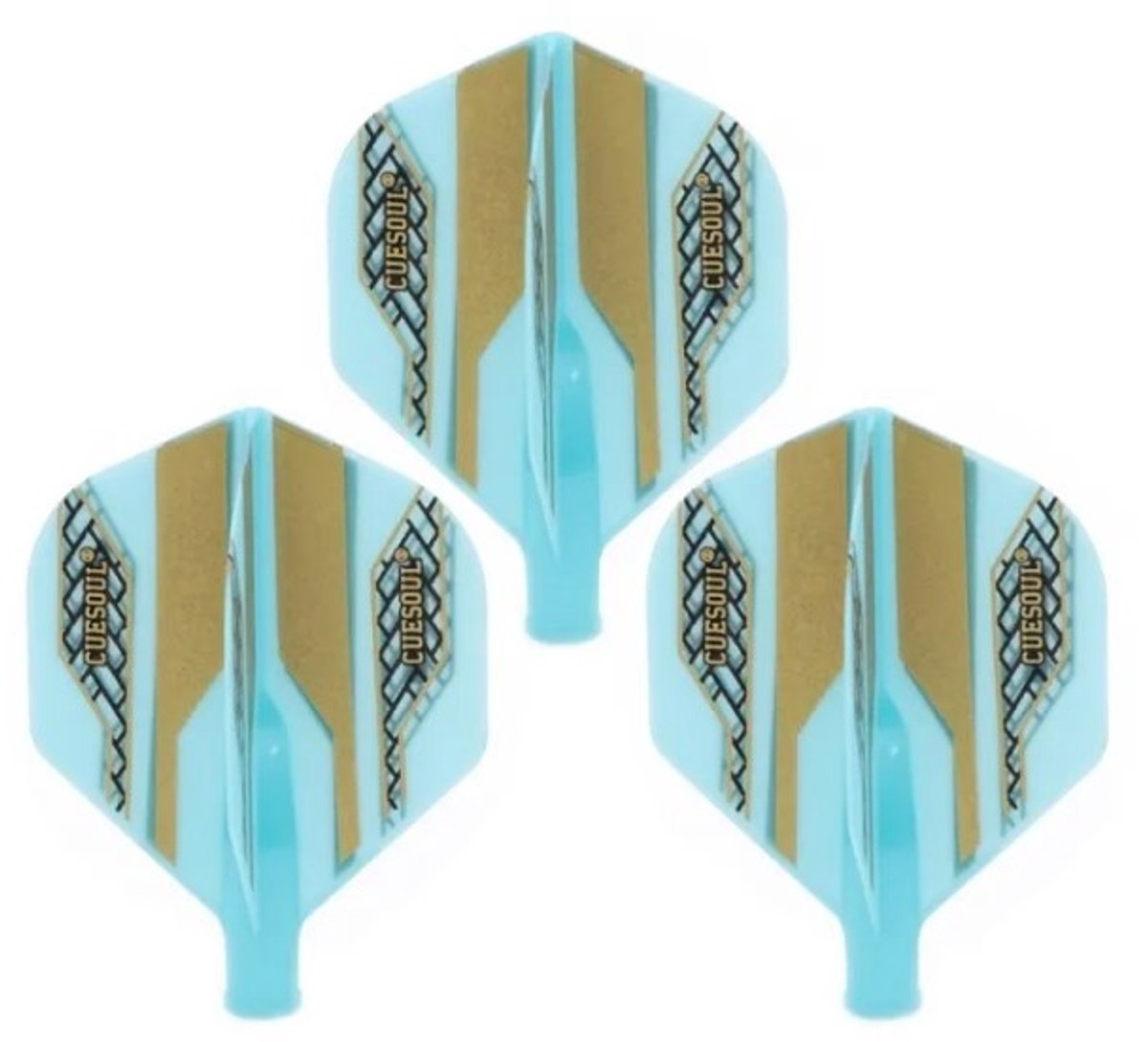 Cuesoul - Tero Flight System AK4 Golden Pattern - Blue Standard - Dart Flights