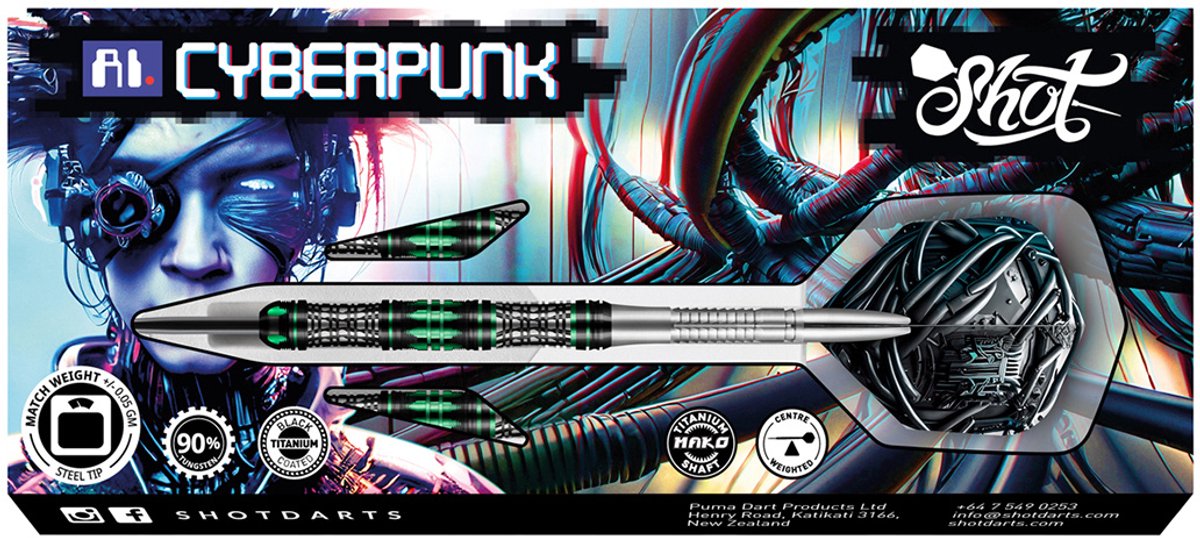 Shot AI Cyberpunk 90% - Dartpijlen 25 Gram