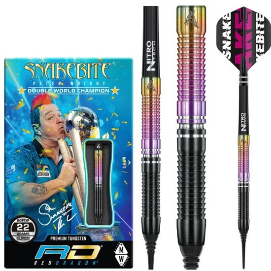 Red Dragon Peter Wright Snakebite World Champion 2020 Edition - Soft Tip Darts van Red Dragon — afbeelding 4