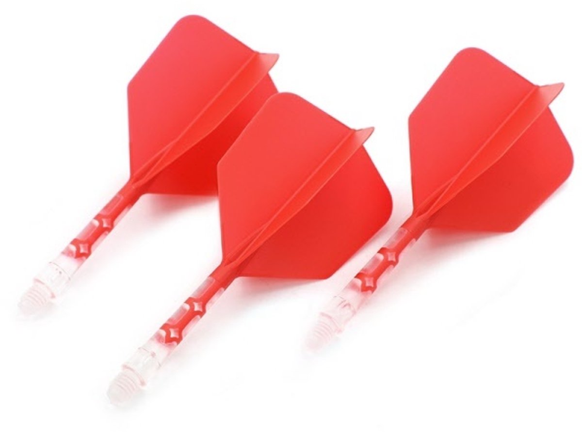 Cuesoul - ROST T19 Integrated Dart Flights - Big Wing - Red Clear L