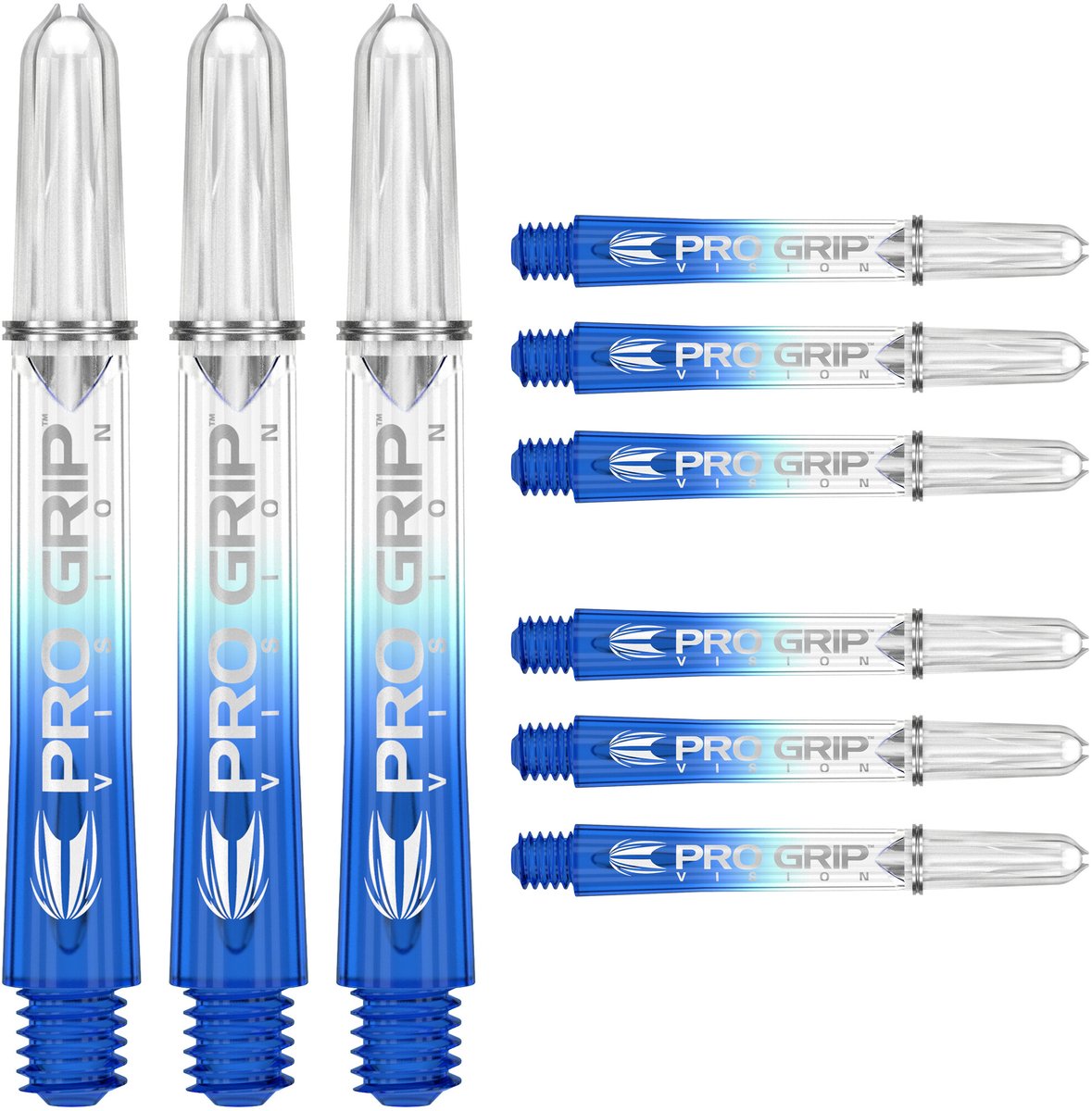 Target Pro Grip 3 Set Vision Blue - Dart Shafts Short