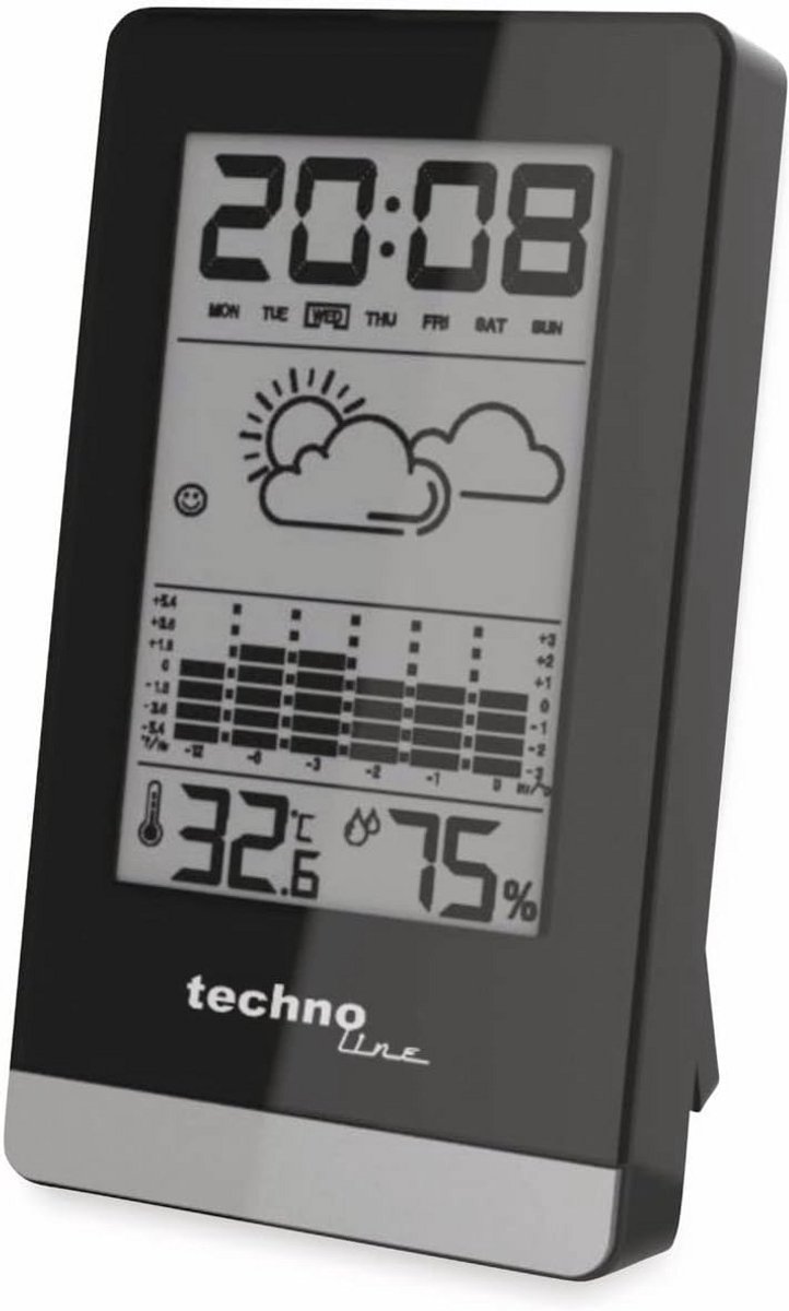 Modern Weerstation met Temperatuurweergave en Meer