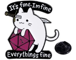 Lapi Toys - Enamel pin - Dnd pin - Metaal - Wit