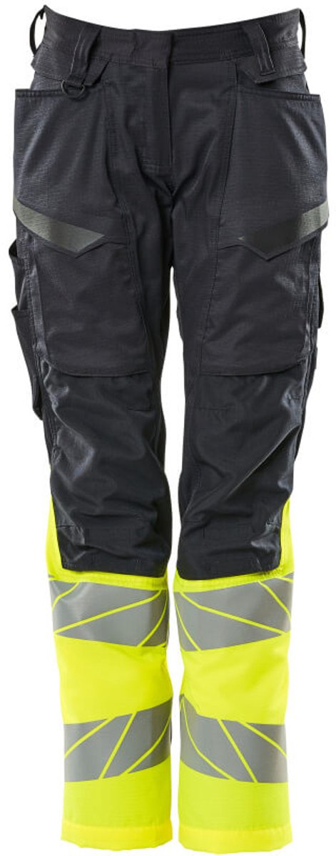 Mascot Accelerate Safe Broek met kniezakken 19678-236 - donkermarine/hi-vis geel - C48 - 82