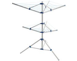 Brunner LAUN-TREE 3A Wasrek met Uitschuifbare Droogarmen - 14 Meter Drooglijn - Inklapbaar - Aluminium Frame