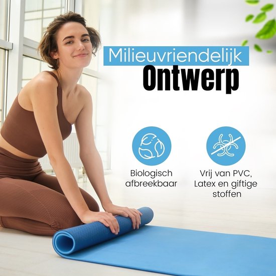Padisport TPE Yogamat Oranje – Pilates Mat – Yoga Mat Anti Slip - Pilatesmat - Yogamat - Fitnessmat van Padisport — afbeelding 5