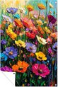 violet, bleu, Fleurs, impressionnisme, Jaune, rouge, orange