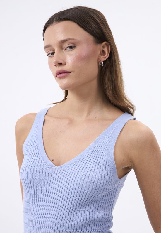 Felix Hardy Tricot T-shirts de 3 débardeurs d'été pour femme Beige-Bleu ciel-Bleu marine - S