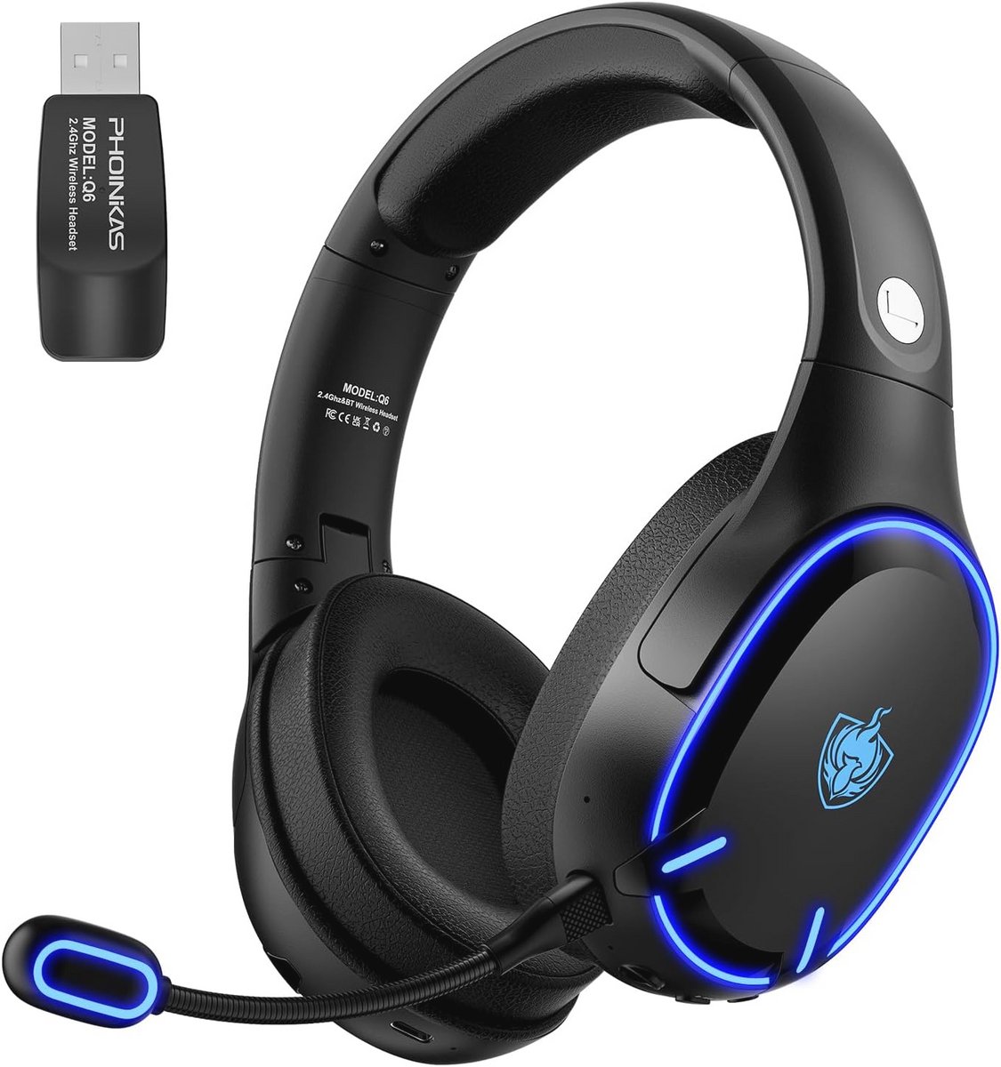 Draadloze Gaming Headset met Bluetooth 5.3 en Ruisonderdrukkende Microfoon