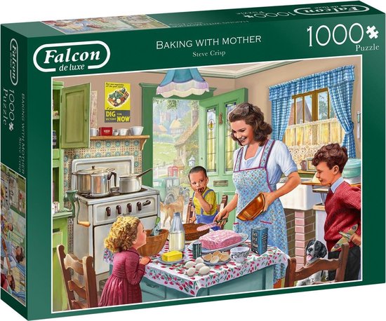 Falcon De Luxe 1000 Piece Jigsaw Puzzle BAKING WITH MOTHER 
