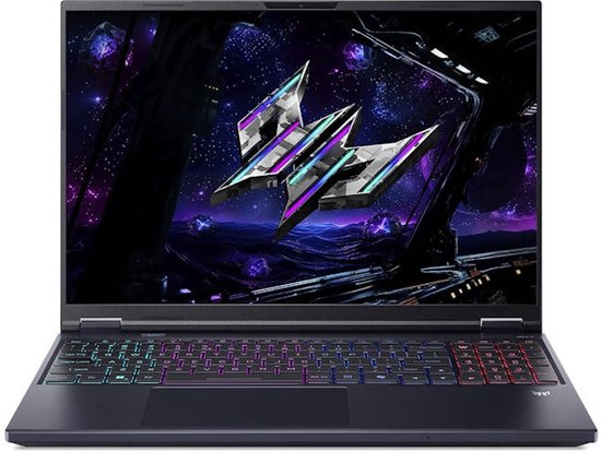 Acer Predator Helios Neo 16 AI PHN16-73-99XR Intel Core Ultra 9 275HX Laptop 40,6 cm (16") WQXGA 32 GB DDR5-SDRAM 2 TB SSD NVIDIA GeForce RTX 5070 Ti Wi-Fi 6E (802.11ax) Windows 11 Home Zwart