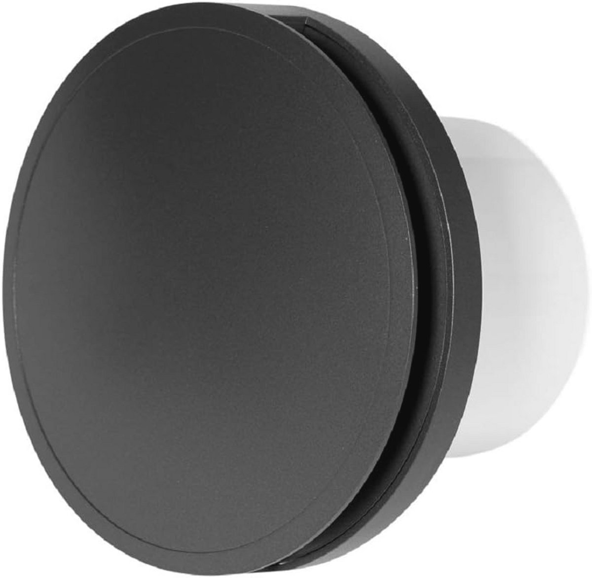 Wandventilator 100 mm - Geschikt voor Keuken, Toilet en Badkamer - Antraciet Rond Front