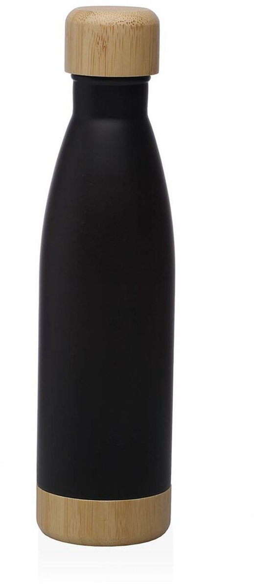 Waterfles Versa Zwart Staal 500 ml 7 x 27 x 7 cm
