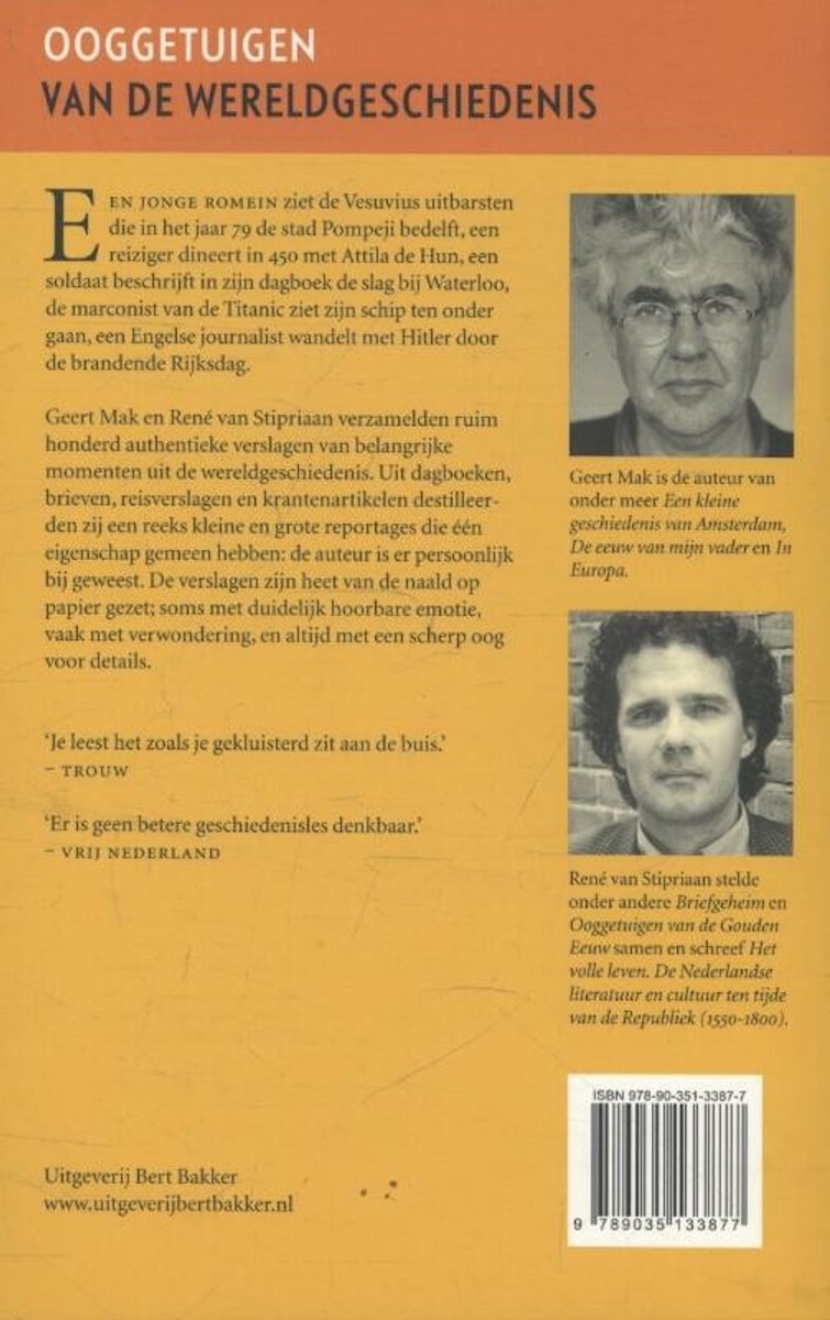 Ooggetuigen van de wereldgeschiedenis - back cover