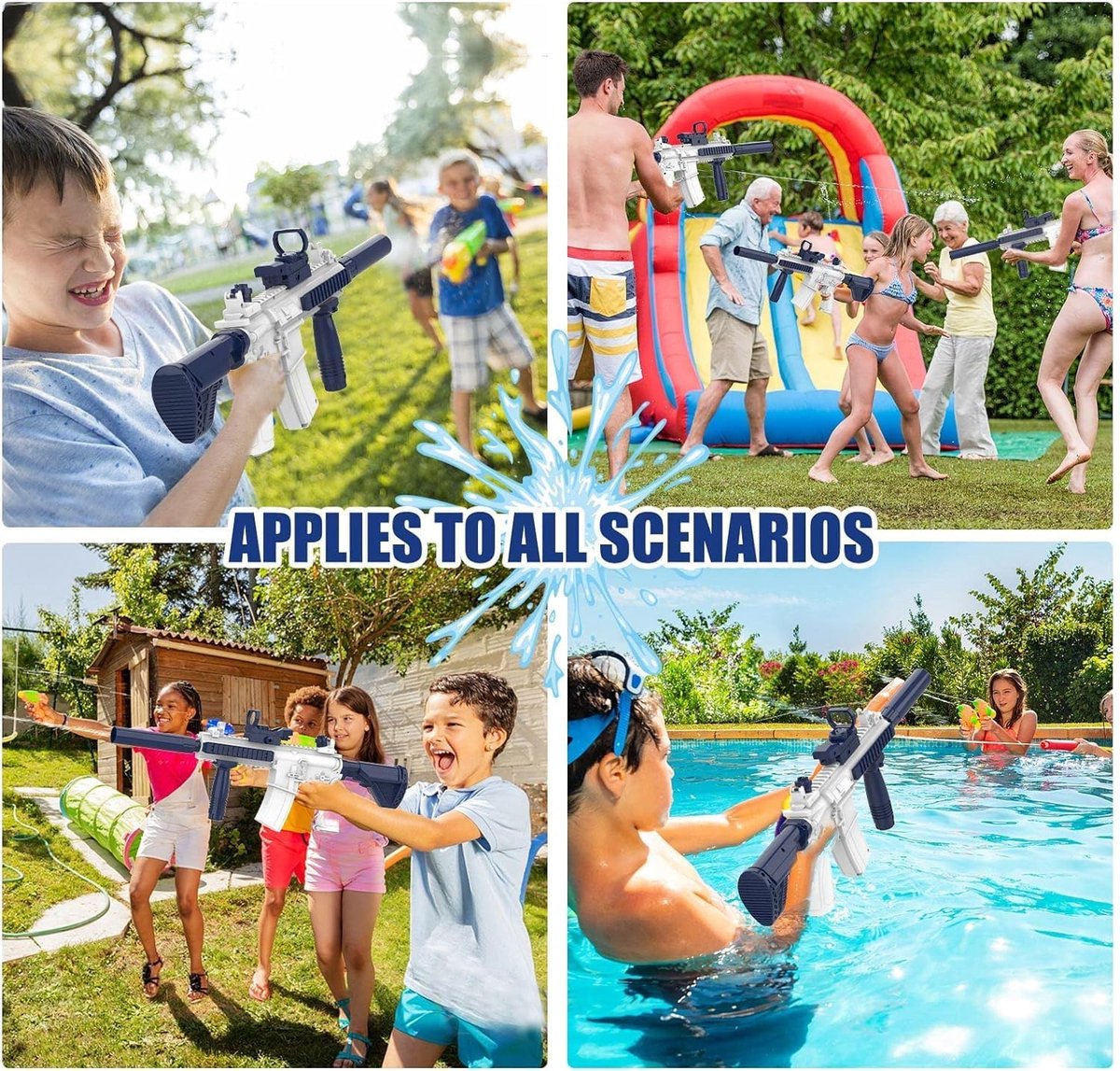 Waterpistool elektrisch - Automatisch waterpistool - Zomer speelgoed - Watergevecht - Super Soaker - Oplaadbaar waterpistool - Kinderplezier - Waterpret - Strand speelgoed - Tuinspeelgoed - Elektrisch speelgoed - Waterbattle - Outdoor fun - Vakanties — afbeelding 7