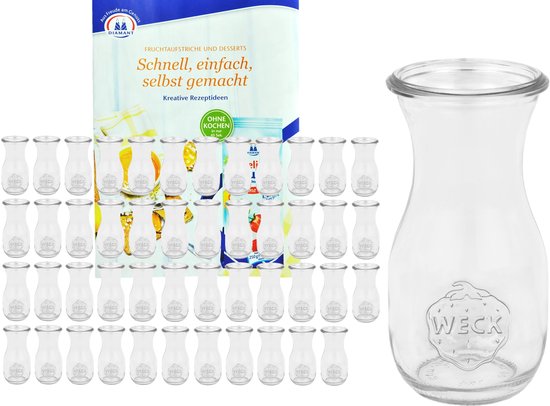 Fido Inmaakpotten, beugelsluiting, 0,75 l, incl. Bormioli receptenboekje, set van 6 stuks