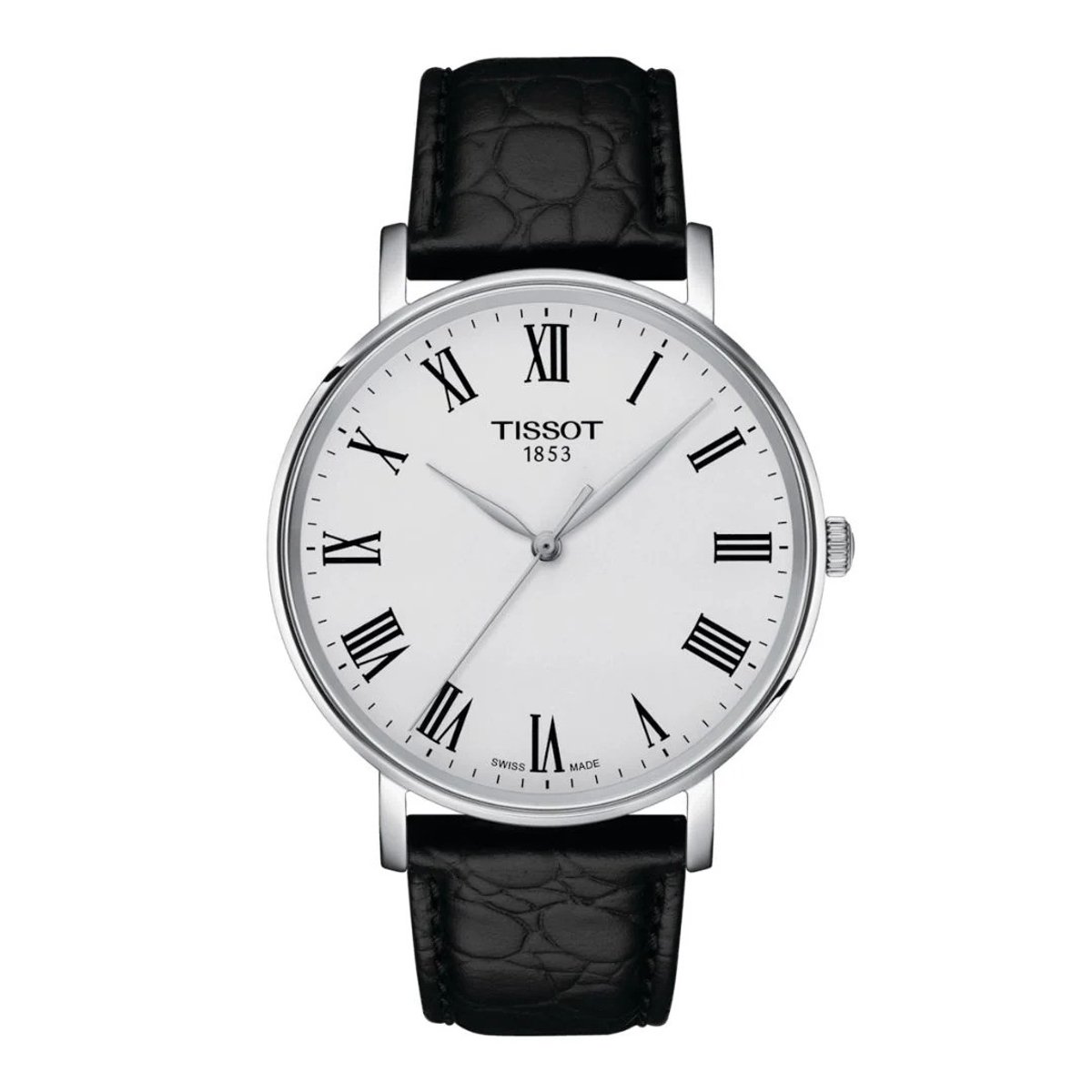 Tissot Everytime T1434101603300 Horloge - Leer - Zwart - Ø 40 mm