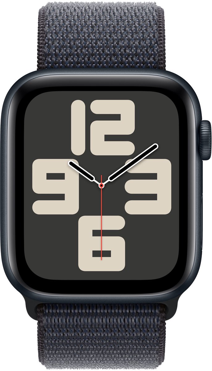 Apple Watch SE 2024 - Smartwatch - GPS - 44mm - Midnight Aluminium Case - Ink Sport Loop
