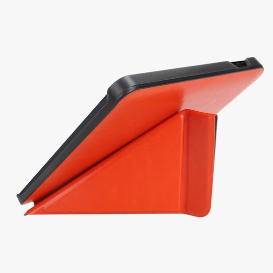 kwmobile e-reader hoesje geschikt voor Kobo Libra H2O hoes - Ereader flip case met standaard - E reader cover van kunstleer - In oranje van Merkloos — afbeelding 2