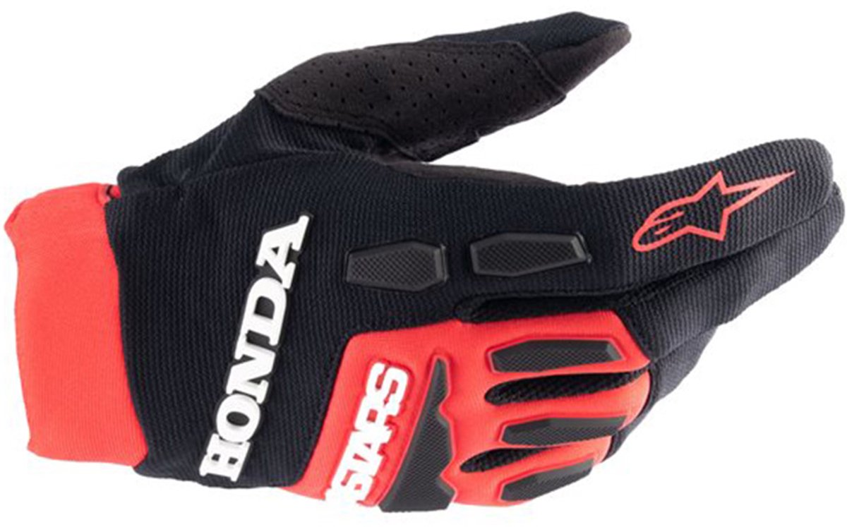 Alpinestars Honda Full Bore Handschoenen Helderrood Zwart - Handschoen