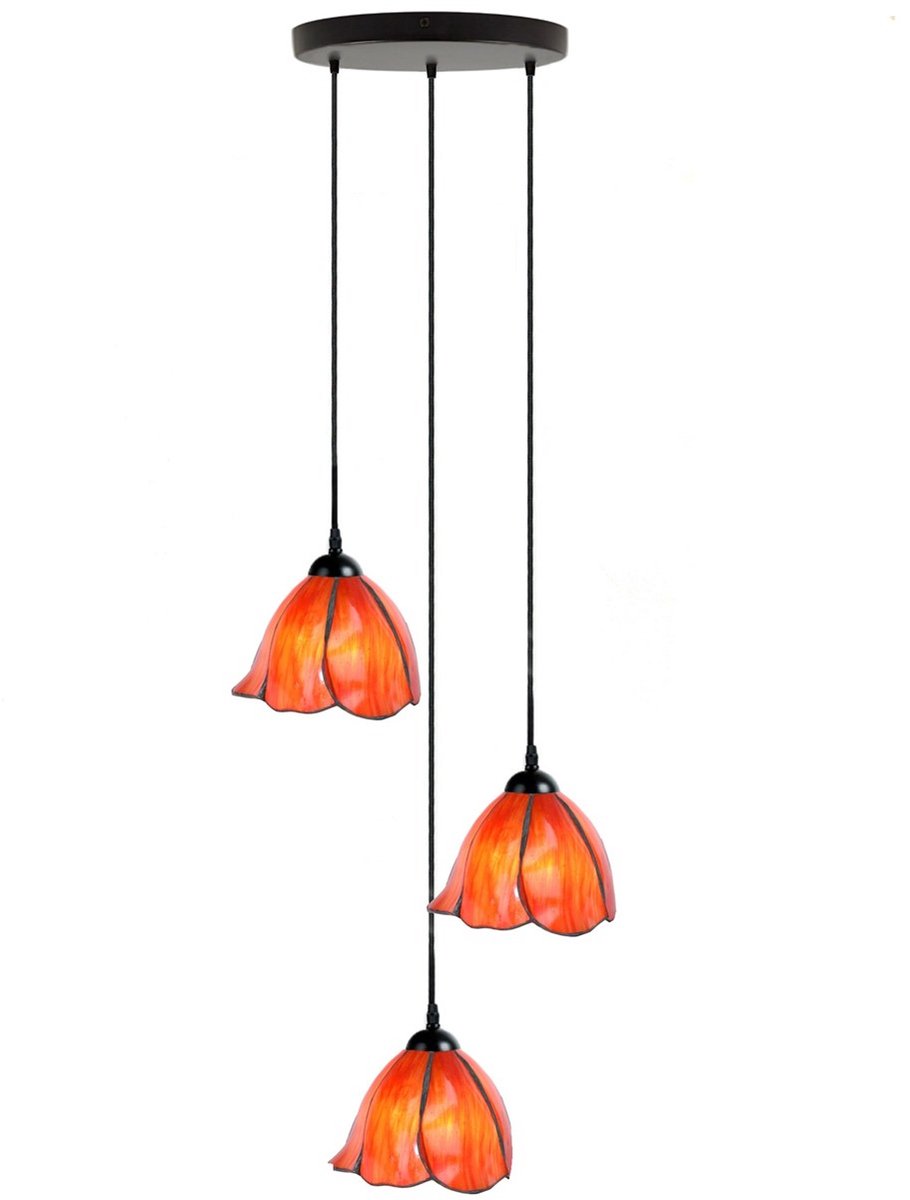 Tiffany Kroonluchter Tender Poppy 3 - Art Deco Trade