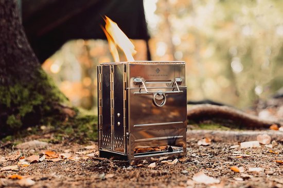 Outdoor roestvrijstalen kookrek - Opvouwbaar voor camping & barbecue