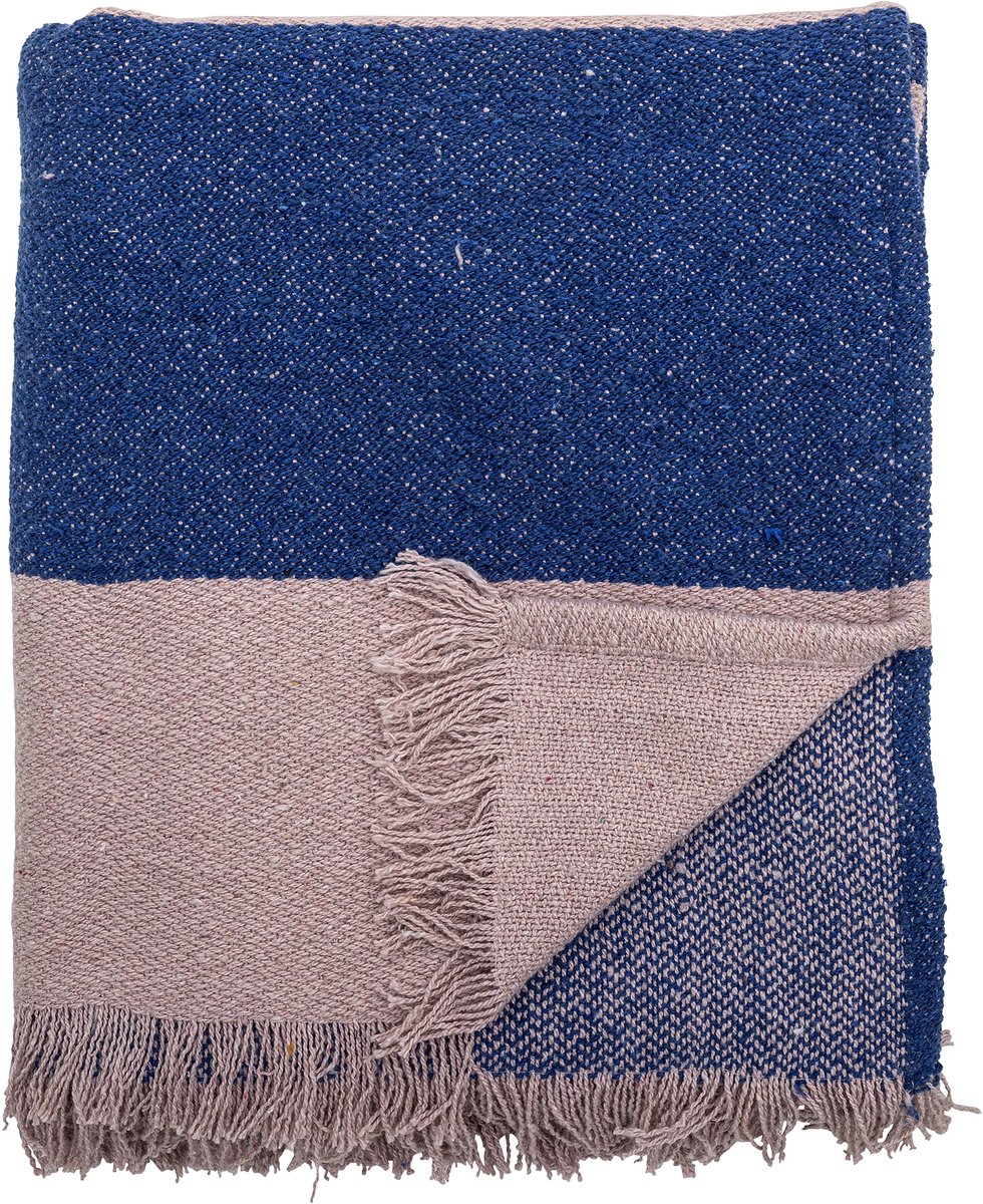 Cadeo Plaid - Blauw - Gerecycled Katoen