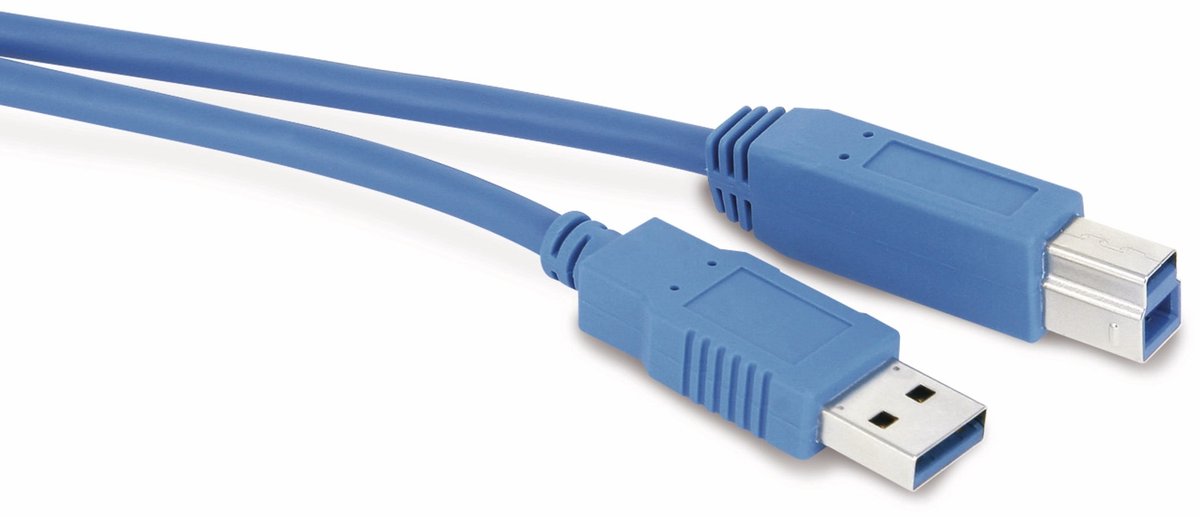 S/CONN 1.8m USB3.0 A - USB3.0 B USB-kabel USB 3.2 Gen 1 (3.1 Gen 1) 1,8 m USB A USB B Blauw