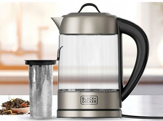 Bouilloire Black & Decker BXKE2205E 1,7 l 2200 W Zwart, Acier inoxydable, Transparent