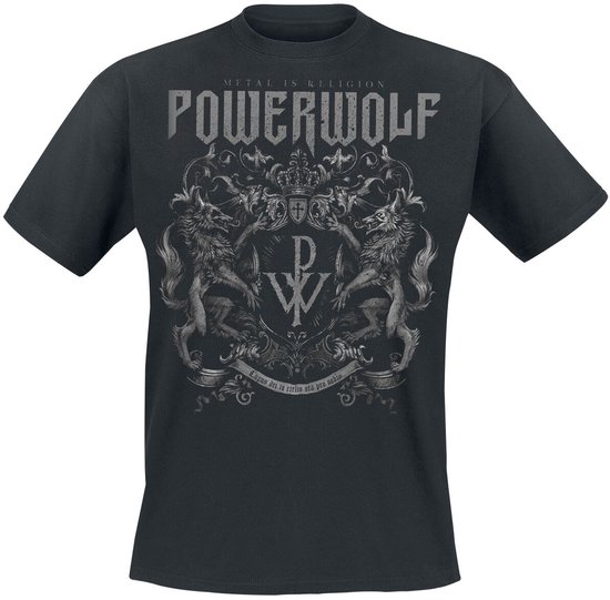 Powerwolf Crest - Metal Is Religion Unisex T-shirt - zwart - 3XL