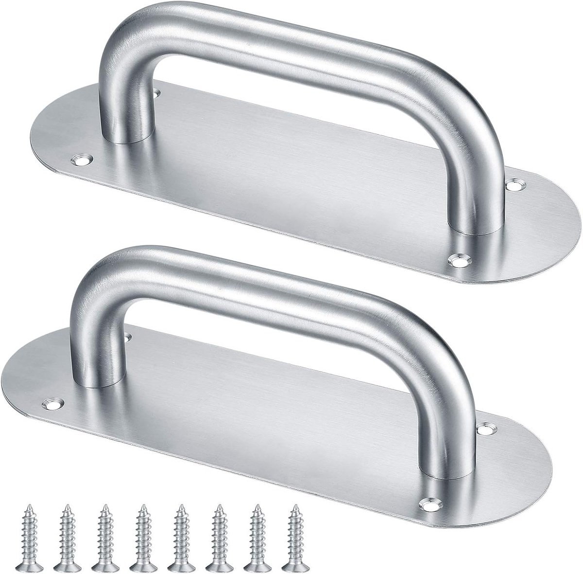 Ibenzoa® Roestvrijstalen Schuifdeurgrepen Ovaal 200x65mm - Platte Montage
