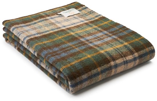 Plaid zonder franje Tartan Antique Dress Gordon - 150x200 - Nieuw Wol - Tweedmill UK