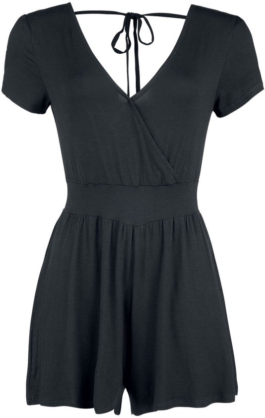 Forplay Overlay Back Knotted Short Jump Suit Dames Jumpsuit - zwart - L