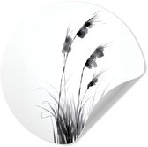 WallCircle® - Papier peint cercle 50x50 cm - Stickers muraux minimalistes - Tiges - Wit - Cercle mural salon - Cercle mural chambre - Décoration murale autocollante - Accessoires de Décoration murale