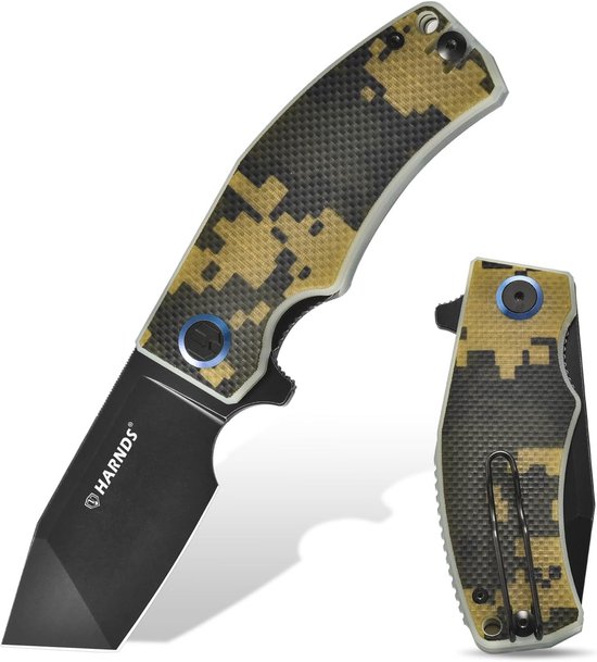 LOTHAR TUNA Couteau de Poche Damas à une Main, Couteau Pliant en Acier
