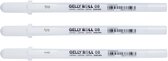 Sakura Basic Set 3 Gelpennen Zuiver Wit Medium