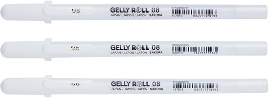 Sakura Basic Set 3 Gelpennen Zuiver Wit Medium