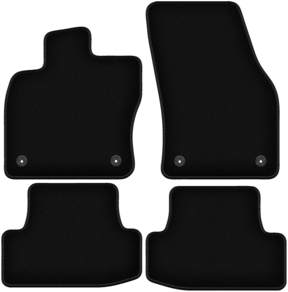 BASIC zwarte veloursmatten voor: Audi Q2 crossover (2016-)