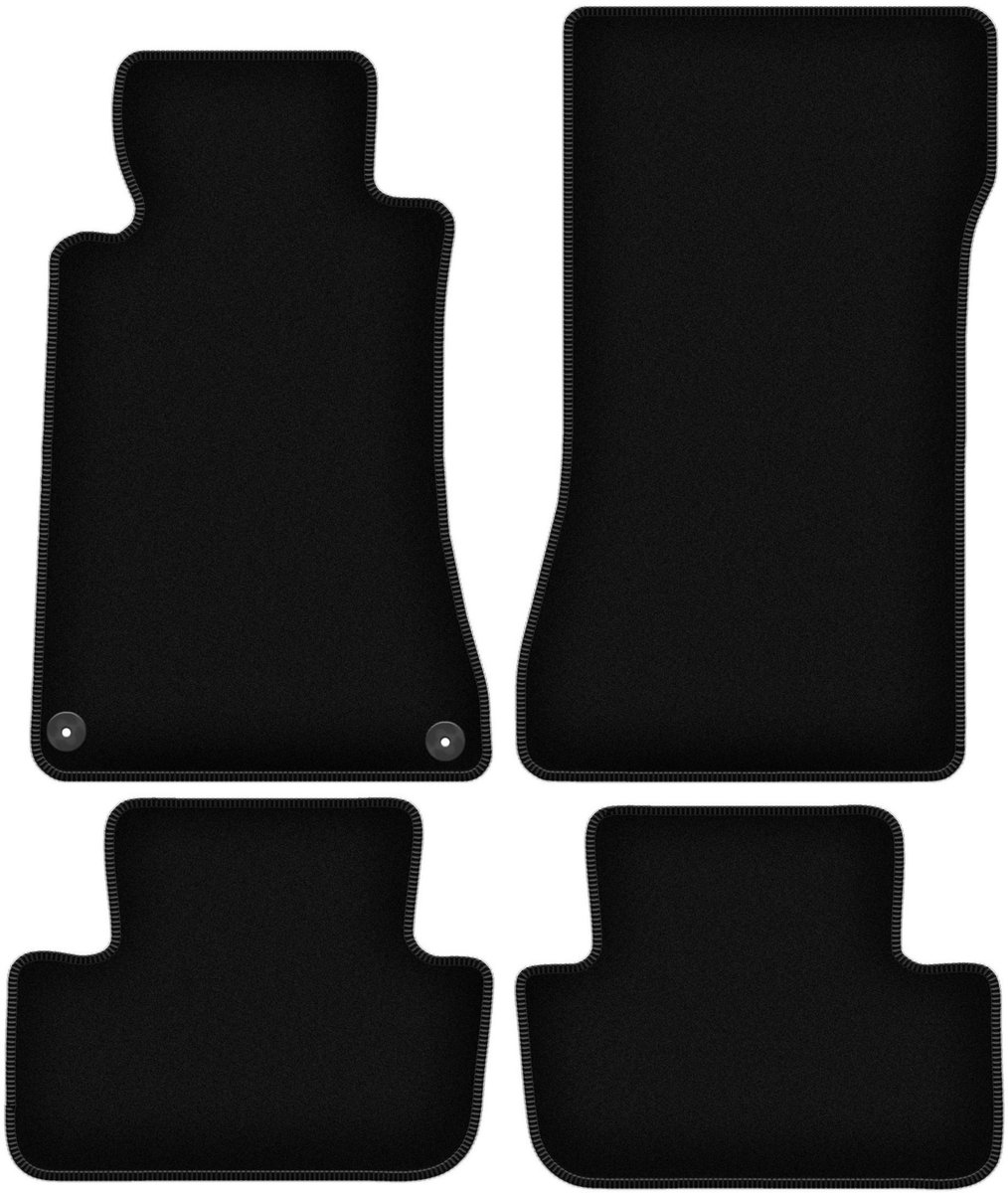 BASIC zwarte veloursmatten voor: Mercedes CLK W209 coupé (1997-2009)