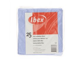 Ibex Dweiltjes - 25x - viscose schoonmaakdoeken - 38 x 40 cm - blauw - huishouddoekjes