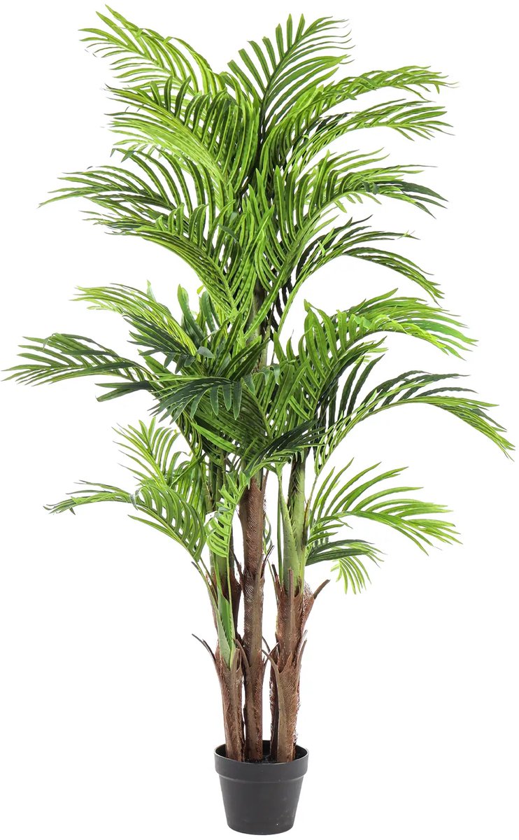 Kunstpalm Areca Deluxe - 155 cm | Volle Tropische Kunst palmboom - 5 stammen
