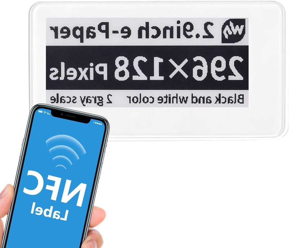 29-inch Elektronisch Prijskaartje met E-Ink-scherm, Near Field Communication, Passieve Draadloze Voeding en Energiebesparende Inktmonitor - Wit, voor Gebruik in Winkelcentra, Gemakswinkels en Supermarkten.