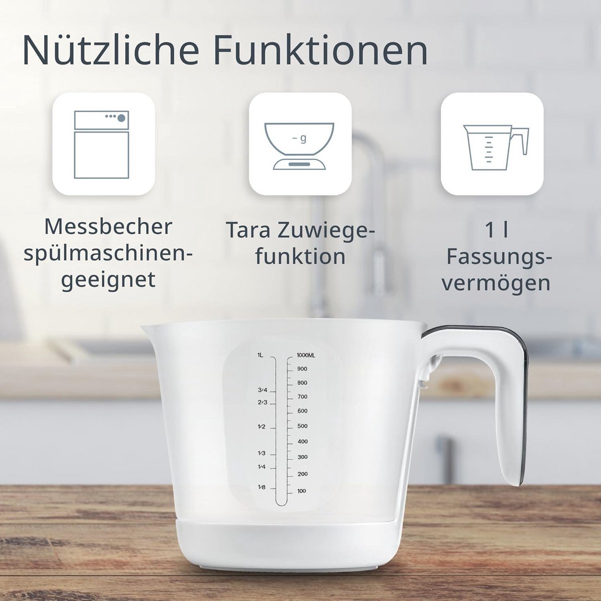 Digitale Keukenweegschaal met Maatbeker voor Nauwkeurig Wegen en Meten