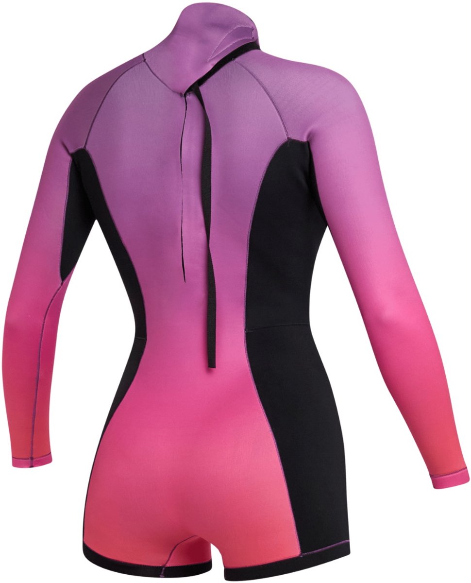 2025 Mystic Dames Lunar BK Longarm 2mm Rug Ritssluiting Shorty Wetsuit
