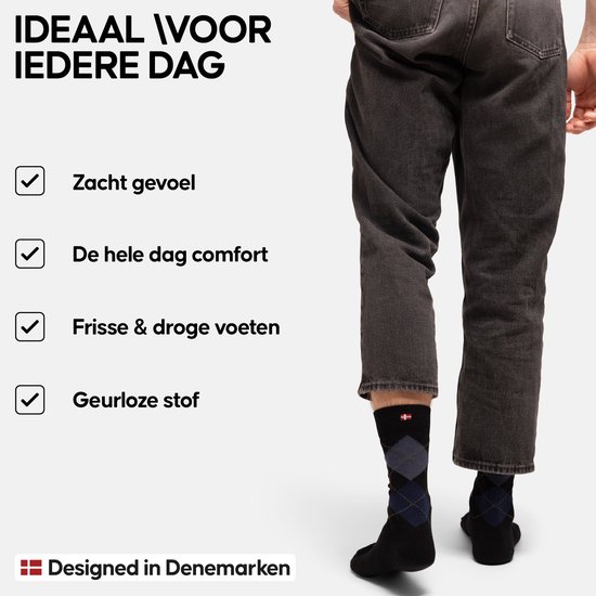 DANISH ENDURANCE Chaussettes classiques en viscose de Bamboe 6 paires - super douces - Taille 43-47