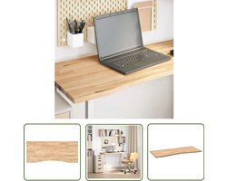 vidaXL Bureaublad - Eikenhouten Bureau - Bureaublad rechthoekig 120x60x2,5 cm onbehandeld eikenhout - Rechte Bureau - Kantoorruimte - Thuiswerkplek
